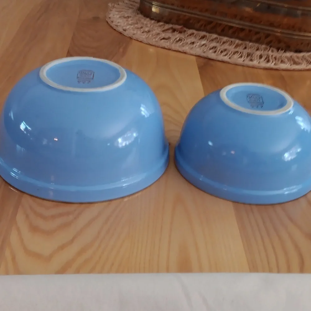 Halls Superior Quality Mixing Bowls Kitchenware Blue Morning Glory
